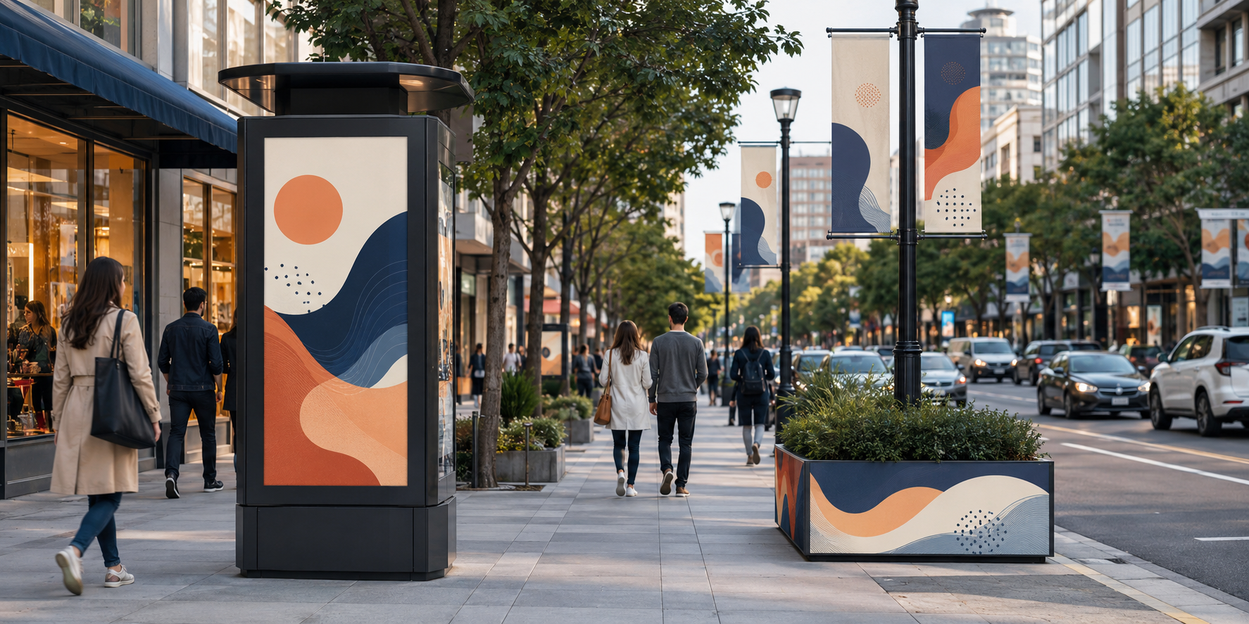 Pole Kiosks & Street Branding